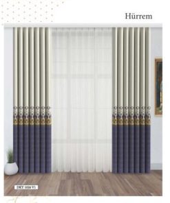 BASKILI DİKEY TÜL-HÜRREM