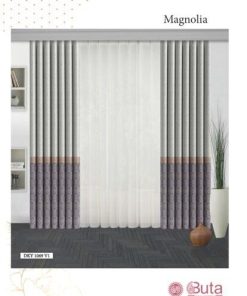 BASKILI DİKEY TÜL-MAGNOLİA