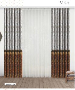 BASKILI DİKEY TÜL-VİOLET