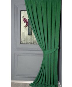 Petek Kadife 17 Koyu Yeşil Fon Perde