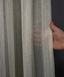 Çizgili Altın Sarısı Tül FELİX NOURA V04