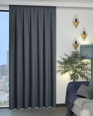 Alternative view of Düz Keten Fon Perde-K.GRİ